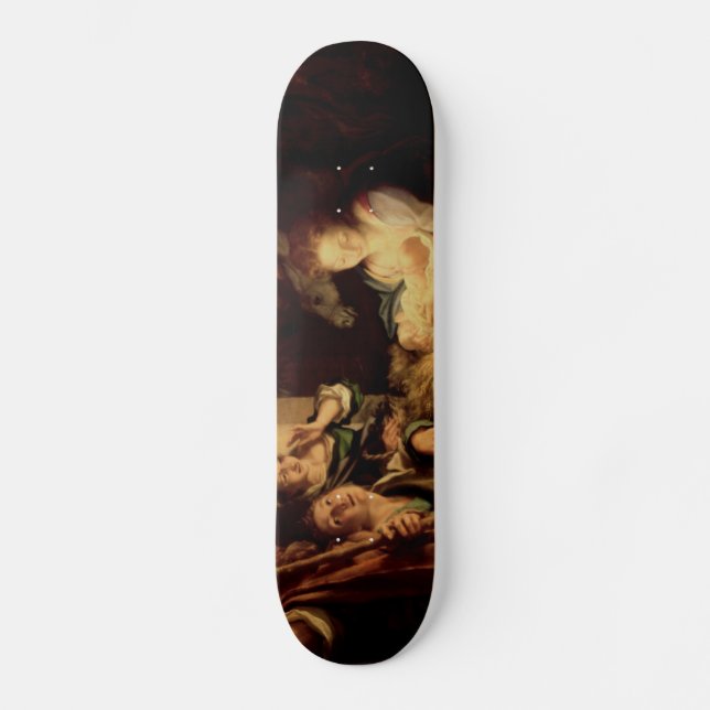 Nativity - Holy Night - Correggio - Renaissance Skateboard Deck (Front)