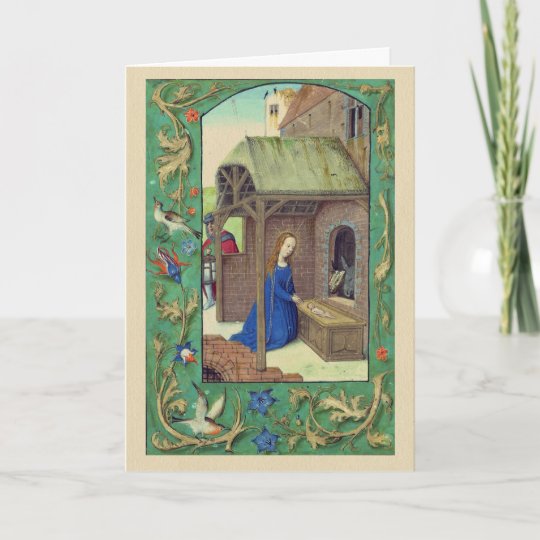 Nativity Illuminated Manuscript Christmas Card | Zazzle.com
