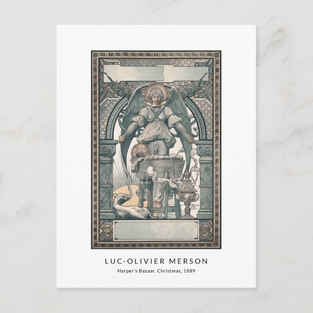 Nativity Jesus Birth Angel Vintage Christmas Postcard (Front)