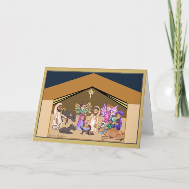 Nativity Jesus Christ Christmas Card Printable (Front)