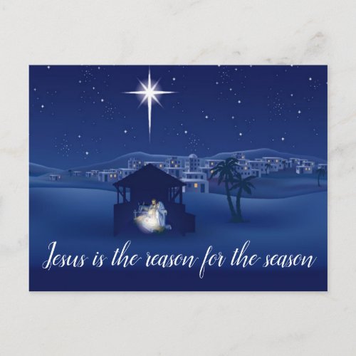 Nativity Jesus is the reason Postcard