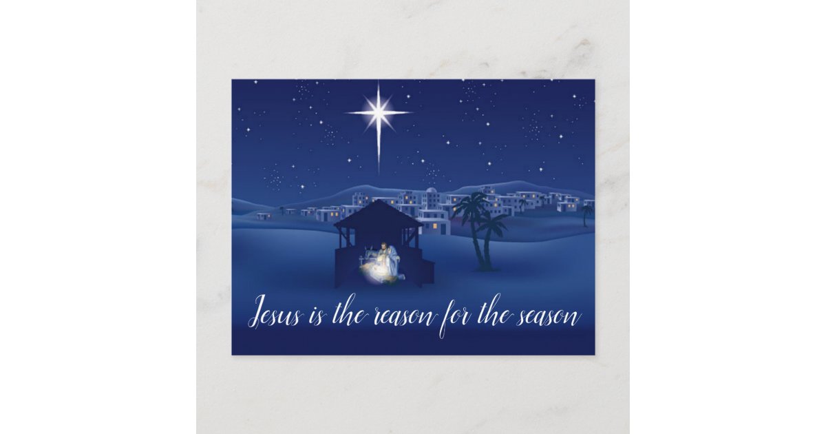 Nativity Jesus is the reason Postcard | Zazzle