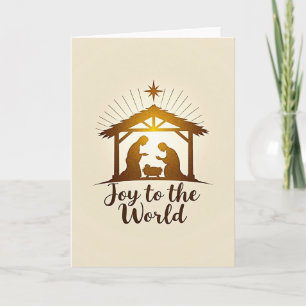Nativity Joy to the World Card