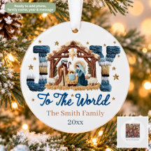 Nativity Joy to the World Personalized Christmas