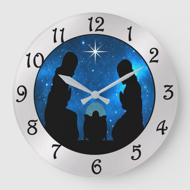 Nativity Large Clock (Front)