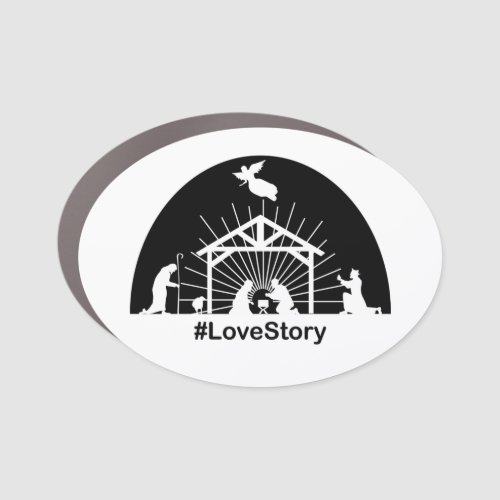 Nativity Love Story Car Magnet