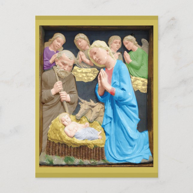 NATIVITY Luca Della Robbia Postcard (Front)