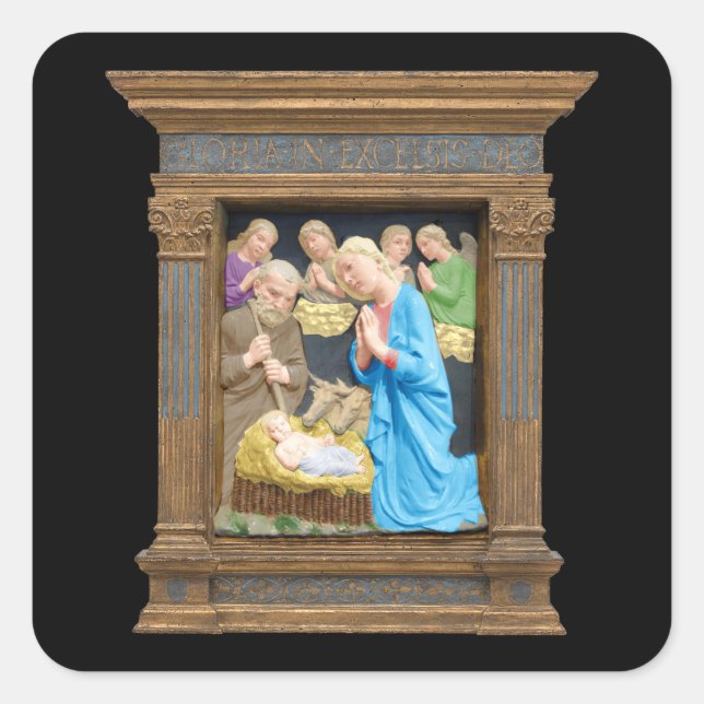 NATIVITY Luca Della Robbia Square Sticker (Front)