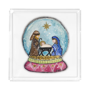 Nativity Lucite Tray