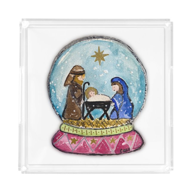 Nativity Lucite Tray (Front)