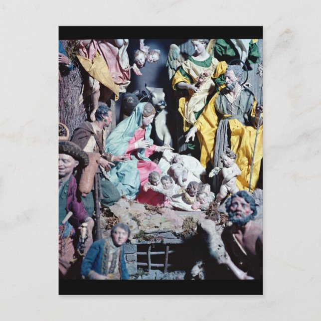 Nativity, made in Naples Postcard (Front)