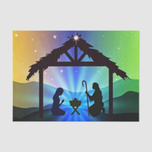 Nativity Manger Christmas Graphic Tissue Paper