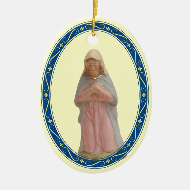 Nativity Mary Ceramic Ornament (Front)