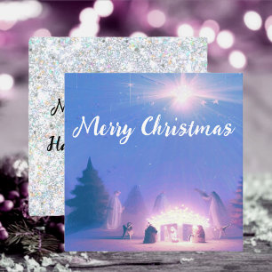 Nativity Merry Christmas & a Happy New Year! Note Card