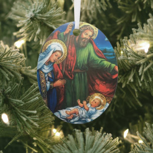 Nativity Metal Ornament