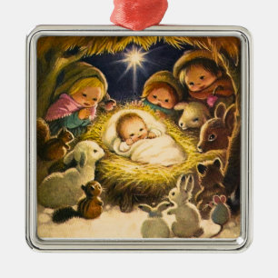 Nativity Metal Ornament