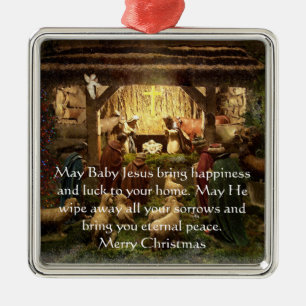 Nativity Metal Ornament
