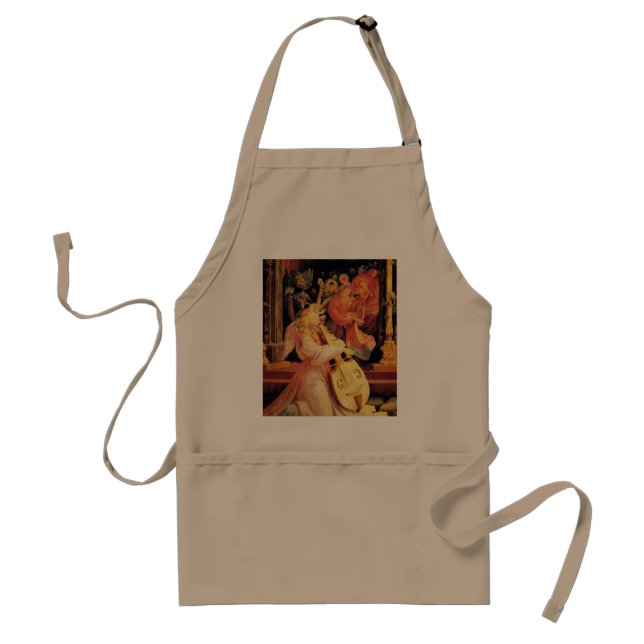 NATIVITY,MUSIC MAKING ANGELS - MAGIC OF CHRISTMAS ADULT APRON (Front)