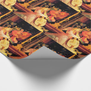 NATIVITY,MUSIC MAKING ANGELS - MAGIC OF CHRISTMAS WRAPPING PAPER