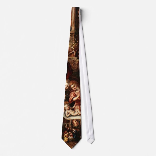 Nativity of Angels and Child Jesus - De VOS Neck Tie (Front)