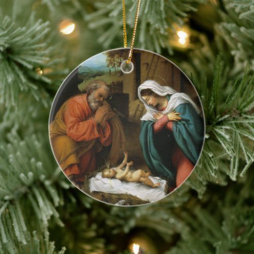 Nativity of Christ Ceramic Ornament