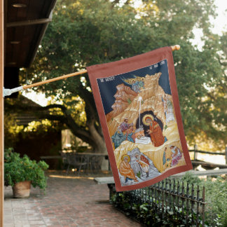 Nativity of Christ Icon Weatherproof House Flag