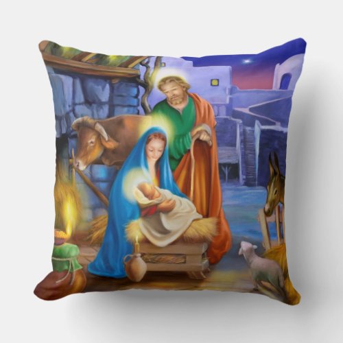 nativity of christ pillow