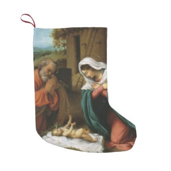 Nativity Of Christ Small Christmas Stocking by SimplyBoutiques at Zazzle