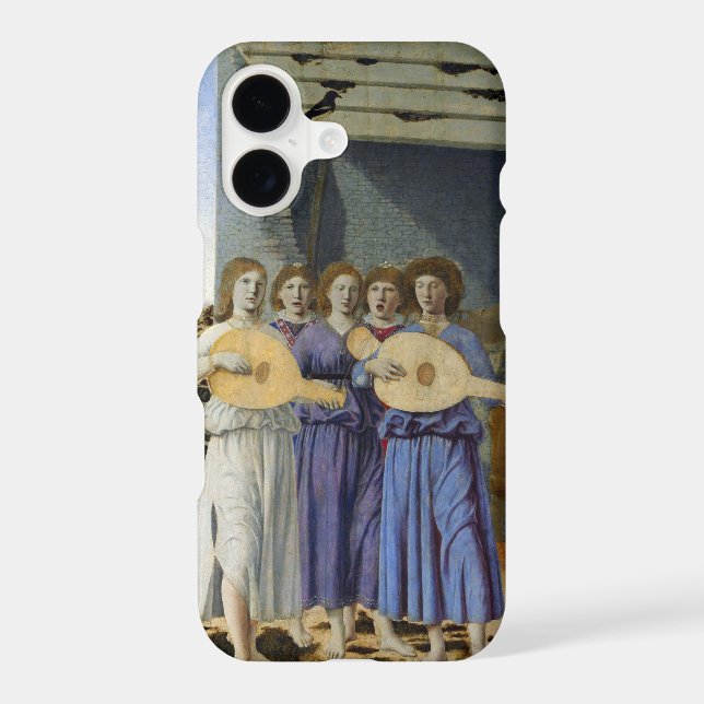 NATIVITY OF JESUS, ANGELS by PIERO DELLA FRANCESCA iPhone Case (Back)