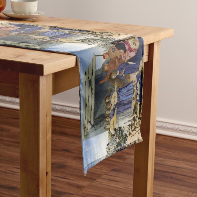 NATIVITY OF JESUS, ANGELS by PIERO DELLA FRANCESCA Long Table Runner (In Situ)