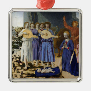 NATIVITY OF JESUS, ANGELS by PIERO DELLA FRANCESCA Metal Ornament