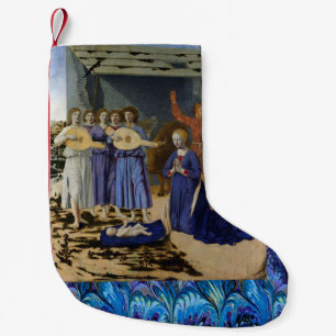 NATIVITY OF JESUS, ANGELS by PIERO DELLA FRANCESCA Small Christmas Stocking