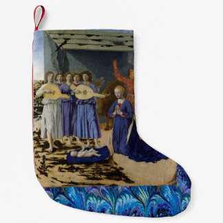 NATIVITY OF JESUS, ANGELS by PIERO DELLA FRANCESCA Small Christmas Stocking