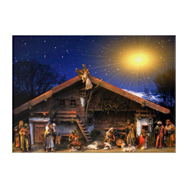 Nativity of Jesus Christ Acrylic Print (Front)