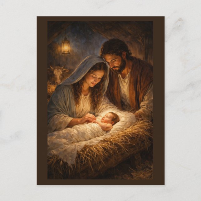 Nativity of Jesus Christ Holiday Postcard (Front)