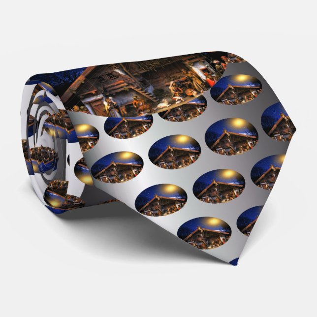 Nativity of Jesus Christ Neck Tie (Rolled)