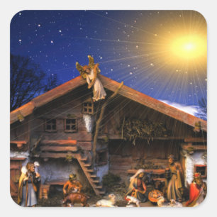 Nativity of Jesus Christ Square Sticker