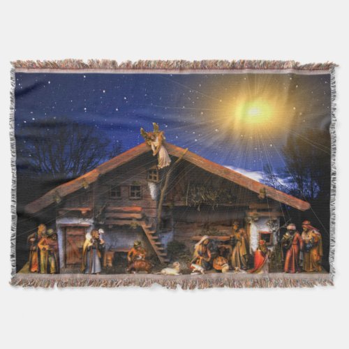 Nativity of Jesus Christ Throw Blanket