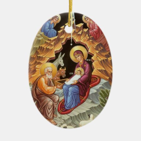 Nativity Of Our Lord And Savior Jesus Christ Ceramic Ornament