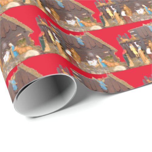 Nativity of the Birth of Jesus Wrapping Paper