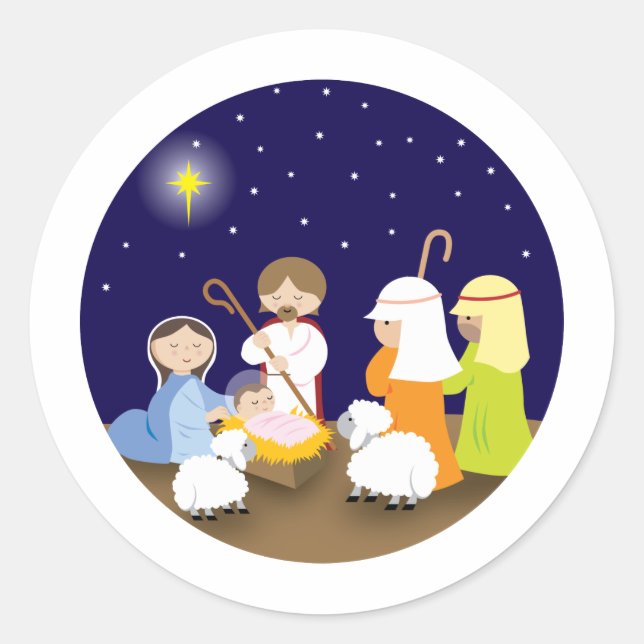 Nativity of the Lord Classic Round Sticker (Front)