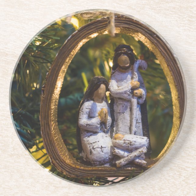 Nativity Ornament Drink Coaster (Front)