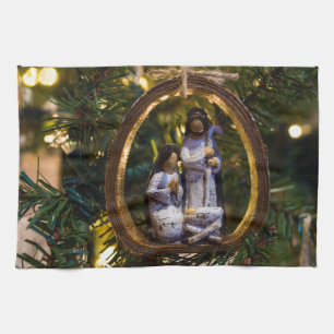 Nativity Ornament Kitchen Towel