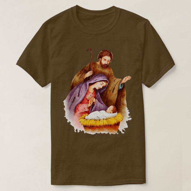 Nativity Painted T-Shirt (Design Front)
