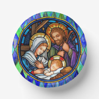 Nativity paper bowls