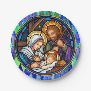 Nativity paper plates