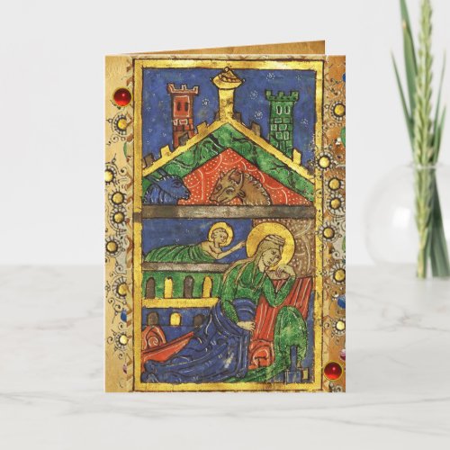 NATIVITY PARCHMENT WITH IRISH CHRISTMAS BLESSING HOLIDAY CARD