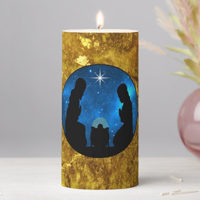 Nativity Pillar Candle (In Situ)