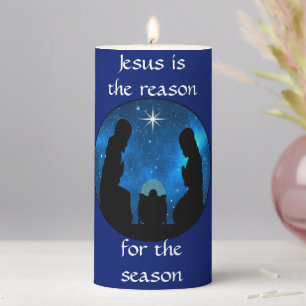 Nativity Pillar Candle
