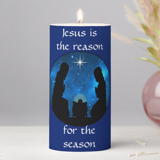 Nativity Pillar Candle (In Situ)